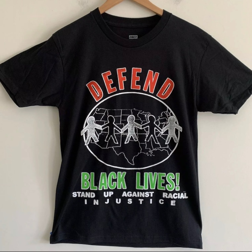 OBEY Defend Black Lives Tee Shirt Small & Medium